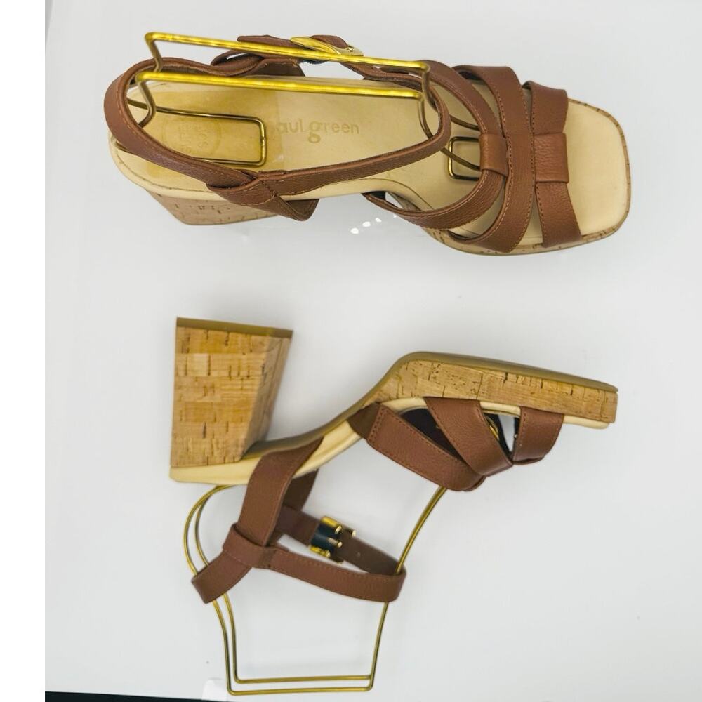 Paul Green Tina Tan Fisherman Sandals Women’s Leather Comfort size UK 5.5 US 8 - Picture 11 of 11